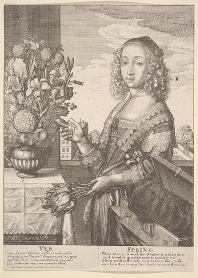 Ver - Printemps Trois-quarts des saisons, 1641 - Wenceslaus Hollar