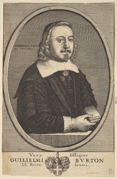 Vera Effigies Guilielmi Burton L.L. Baccalaurei, 1657-58 - Wenceslaus Hollar