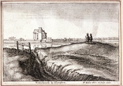 Vue de la région autour de New River Head, Finsbury, Londres, 1665 - Wenceslaus Hollar