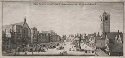 Vues de Londres : New Palace Yard avec Westminster Hall et la Clock House - Wenceslaus Hollar