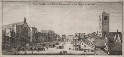 Vues de Londres : New Palace Yard avec Westminster Hall, et la Clock House, 1647 - Wenceslaus Hollar