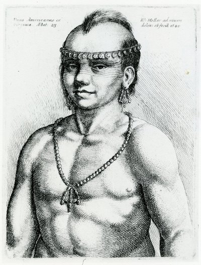 Indien de Virginie, 1645 - Wenceslaus Hollar