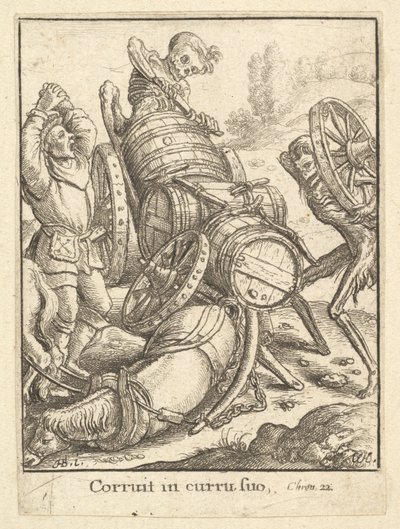 Charretier, de la Danse Macabre, 1651 - Wenceslaus Hollar