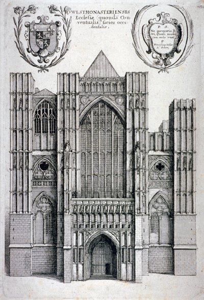 Abbaye de Westminster, Londres, vers 1650 - Wenceslaus Hollar