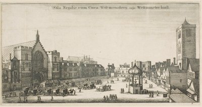 Salle de Westminster (New Palace Yard et la Clock House) - Wenceslaus Hollar