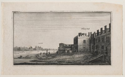 Whitehall depuis la rivière, avec Lambeth au loin - Wenceslaus Hollar