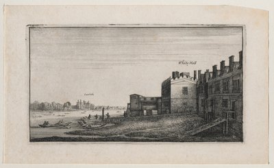 Whitehall depuis la rivière, avec Lambeth au loin - Wenceslaus Hollar