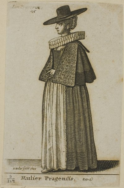Femme de Prague - Wenceslaus Hollar