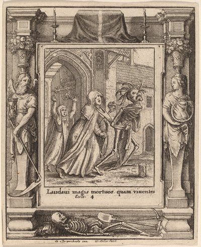 Abbesse - Wenceslaus Hollar after Hans Holbein the Younger after Abraham van Diepenbeeck