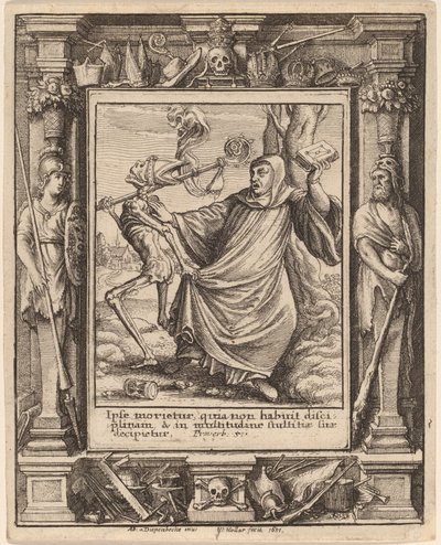 Abbé - Wenceslaus Hollar after Hans Holbein the Younger after Abraham van Diepenbeeck