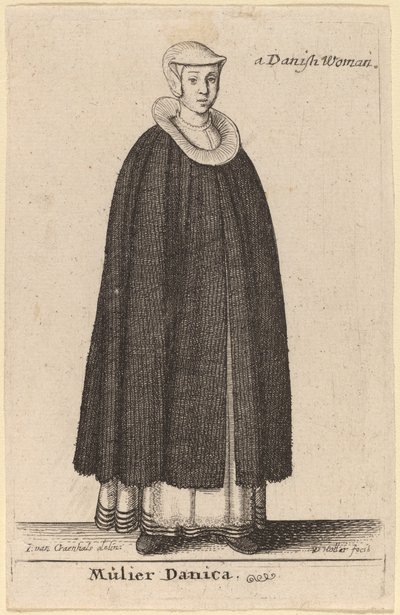 Femme danoise - Wenceslaus Hollar after Hendrik J. van Craenhals
