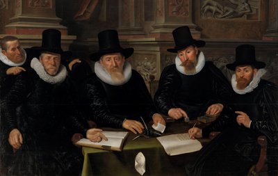 Quatre régents et le père de la maison de l