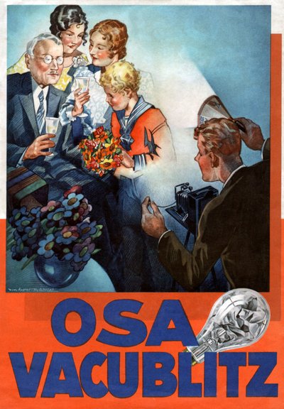 Publicité pour la marque OSRAM, vers 1935 - Werner von Axster Heudtlass