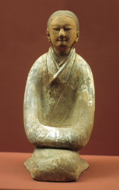 Femme assise sur ses talons, 206 av. J.-C.-8 apr. J.-C. - Western Han Dynasty Chinese School