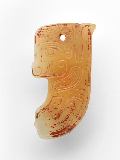 Pendentif en forme de poisson, c.11ème siècle av. J.-C. (jade, néphrite) - Western Zhou Dynasty Chinese School