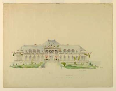 Élévation frontale du Newport Country Club, Harrison Avenue, Newport, Rhode Island - Whitney Warren Jr.