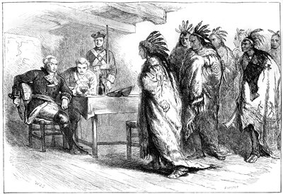 Visite de Pontiac et des Indiens au Major Gladwin, 1763 - Whymper