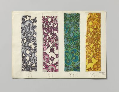 Échantillon de soie imprimée, motif Aussee - Wiener Werkstätte