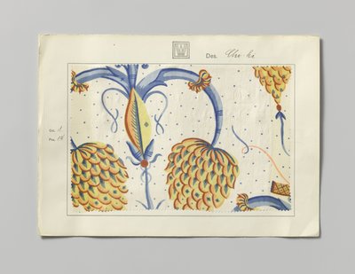 Échantillon de soie imprimée, motif Chi-ki - Wiener Werkstätte
