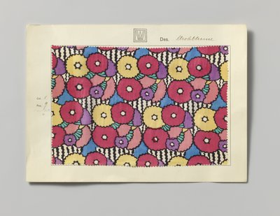 Échantillon de soie imprimée, motif Strohblume - Wiener Werkstätte