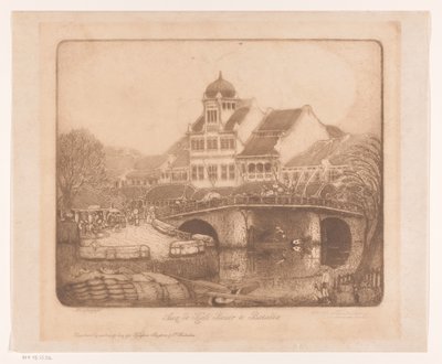 À la Kali Besar à Batavia - Wijnand Otto Jan Nieuwenkamp (signed by artist)