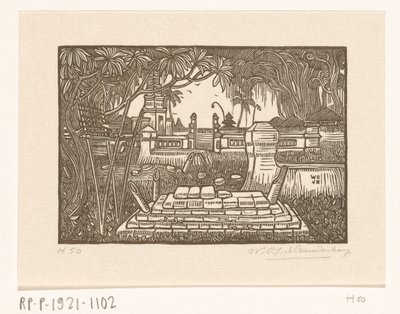 Cimetière à Singaraja, Bali - Wijnand Otto Jan Nieuwenkamp (signed by artist)