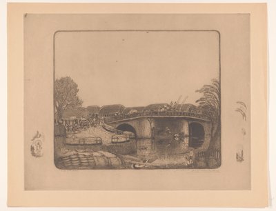 Pont à Batavia - Wijnand Otto Jan Nieuwenkamp (signed by artist)