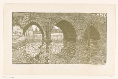 Pont à Malines - Wijnand Otto Jan Nieuwenkamp (signed by artist)