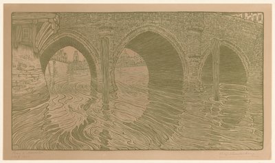 Pont à Malines - Wijnand Otto Jan Nieuwenkamp (signed by artist)