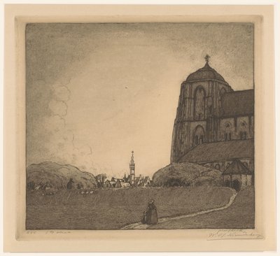 Vue de Veere - Wijnand Otto Jan Nieuwenkamp (signed by artist)
