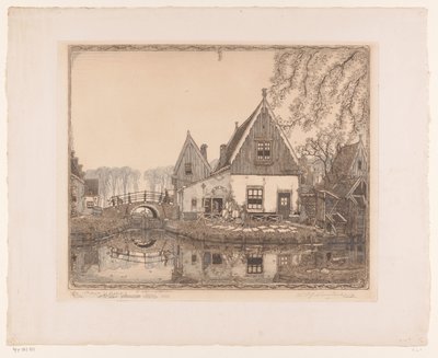 Le joli petit écluse - Wijnand Otto Jan Nieuwenkamp (signed by artist)