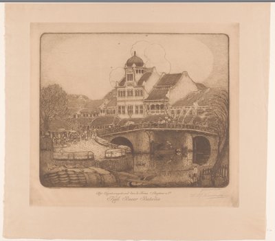 Le bâtiment de la société Sluyters & Co. Kali Besar Batavia - Wijnand Otto Jan Nieuwenkamp (signed by artist)