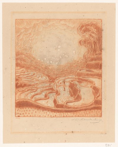 Rizières à Bali - Wijnand Otto Jan Nieuwenkamp (signed by artist)
