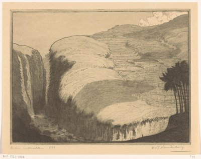Deux cascades à Gianyar, Bali - Wijnand Otto Jan Nieuwenkamp (signed by artist)