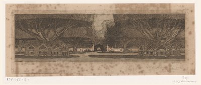 Arbres Waringin dans le jardin du palais du sultan à Yogyakarta - Wijnand Otto Jan Nieuwenkamp (signed by artist)
