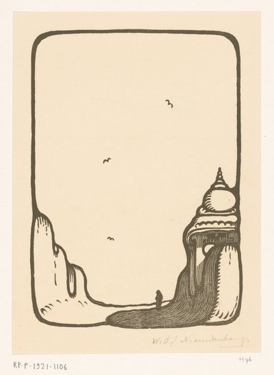 Porte de temple à Madurai - Wijnand Otto Jan Nieuwenkamp (signed by artist)