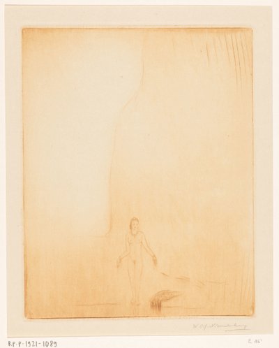 Jeune fille se baignant sur la rive du Gange à Bénarès - Wijnand Otto Jan Nieuwenkamp