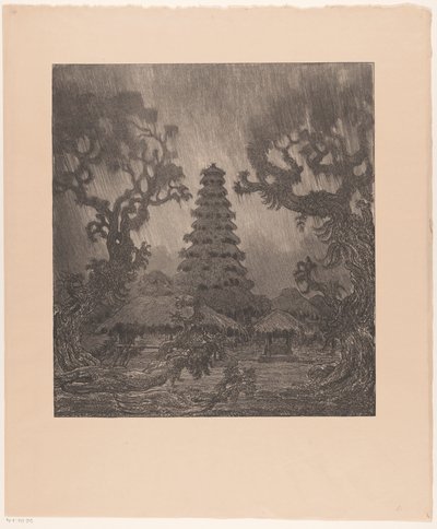 Pagode sous la pluie - Wijnand Otto Jan Nieuwenkamp