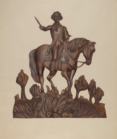 George Washington à cheval, vers 1938 - Wilbur M Rice