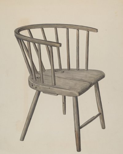Fauteuil fait main, vers 1937 - Wilbur M Rice