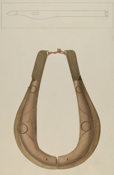 Collier de cheval et harnachement, vers 1938 - Wilbur M Rice