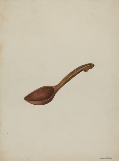 Cuillère en bois ovale - Wilbur M Rice