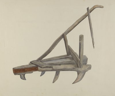 Herse en bois ou cultivateur - Wilbur M Rice
