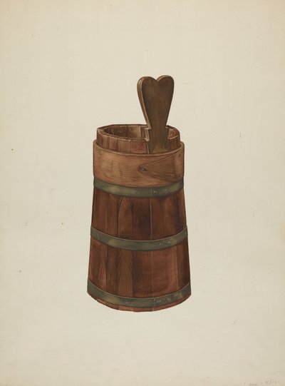 Noggin en bois, vers 1941 - Wilbur M Rice