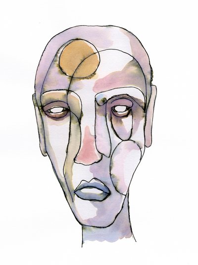 Visage abstrait et contemplatif - Wildemar Doomgriever