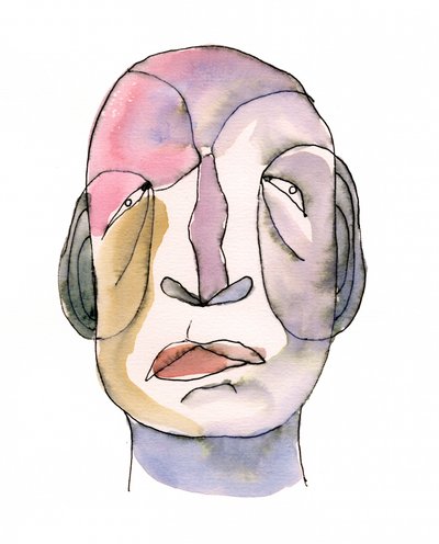 Visage pensif abstrait - Wildemar Doomgriever