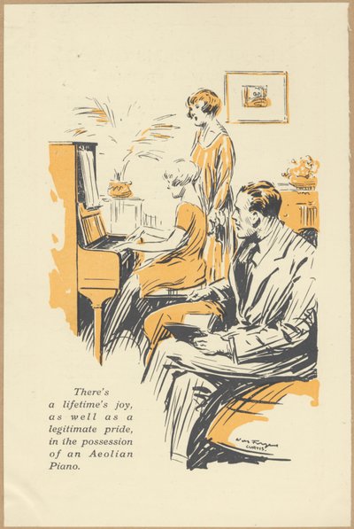 Pianolas de la société éolienne, années 1920 - Wilfred Fryer, Curtis Advertising Agency