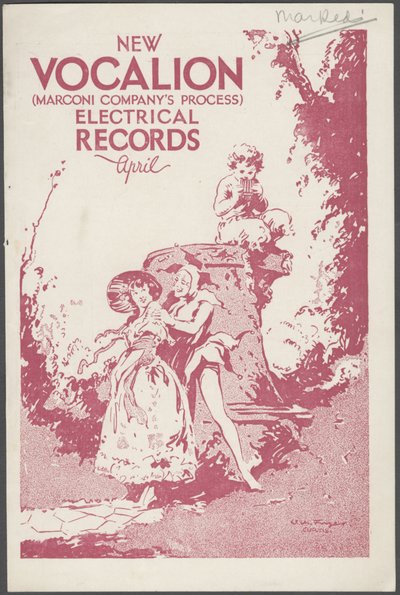 Bulletin des disques Vocalion, années 1920 - Wilfred Fryer, Curtis Advertising Agency