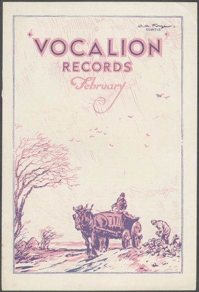 Bulletin des disques Vocalion - Wilfred Fryer, Curtis Advertising Agency