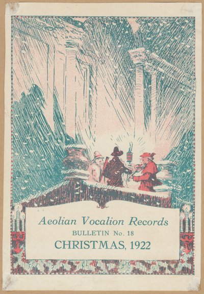 Bulletin des disques Vocalion, Noël, 1922 - Wilfred Fryer, Curtis Advertising Agency